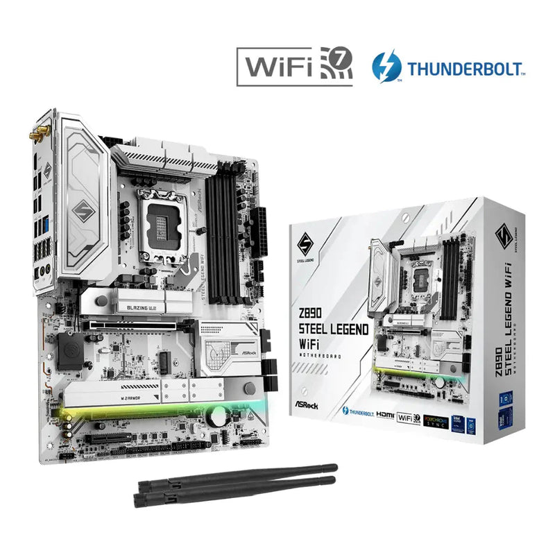 ASRock Z890 Steel Legend WiFi 7 Intel Z890 LGA1851 DDR5 ATX Motherboard - SWIFT PERIPHERALSZ890STEELEGWIFI