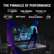 ASUS 2023 - STRIX G16 G614JU - N3200WS [CI7 - 13650HX 13TH GEN/16GB/1TB SSD/WIN11 HOME+MSO/16.0 INCH/6GB - RTX4050 GRAPHICS /1 YEAR(S)/GREY] - SWIFT PERIPHERALS1087545