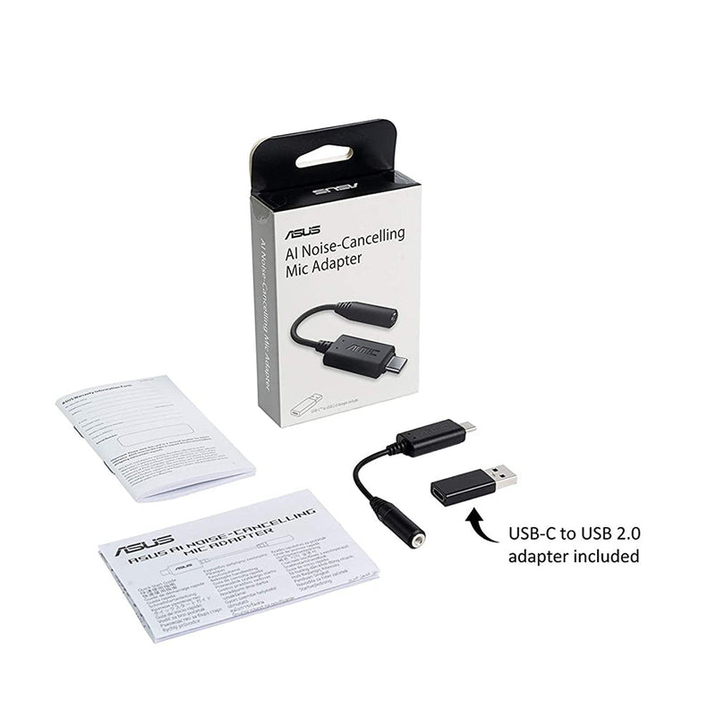 ASUS AI Noise - Canceling Mic Adapter with USB - C to 3.5 mm connection - SWIFT PERIPHERALS90YH02L1-B2UA00