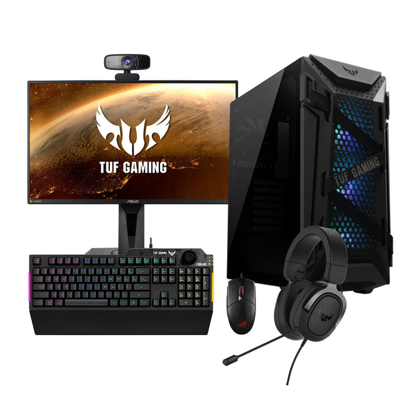 ASUS AMD Gaming Basic Desktop PC (Ryzen 5 5600X/ Dual RX 6600 XT OC Edition/ 16GB DDR4 RAM/ 500GB M.2 SSD/ 1TB HDD/ 240mm Liquid Cooler) Powered By ASUS - SWIFT PERIPHERALSASUS-AMD-Gaming-Basic