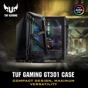 ASUS AMD Gaming Basic Desktop PC (Ryzen 5 5600X/ Dual RX 6600 XT OC Edition/ 16GB DDR4 RAM/ 500GB M.2 SSD/ 1TB HDD/ 240mm Liquid Cooler) Powered By ASUS - SWIFT PERIPHERALSASUS-AMD-Gaming-Basic