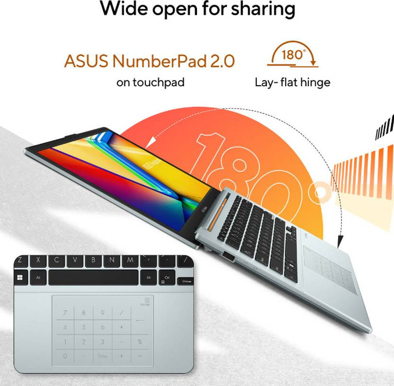 ASUS AMD RYZEN 5 QUAD CORE 7TH GEN - (16 GB/512 GB SSD/WINDOWS 11 HOME) E1404FA - NK543WS LAPTOP (14 INCH, GREY GREEN, WITH MS OFFICE) - SWIFT PERIPHERALS90NB0ZS3-M00980