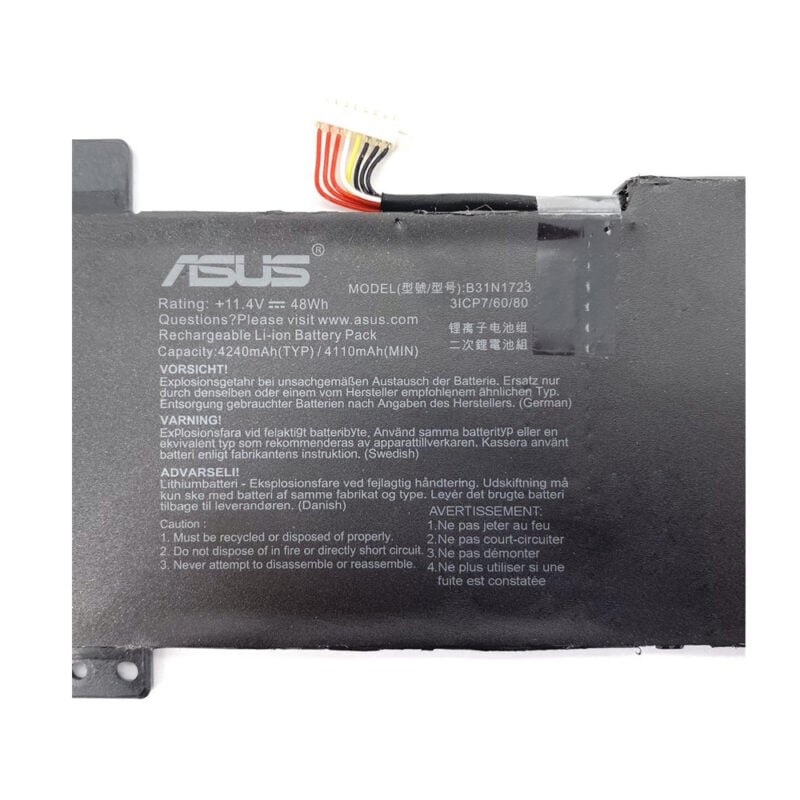 Asus B31N1723 Original OEM 48Whr 4240mAh 11.4V 3 Cell Laptop Battery for Select Asus Laptops - SWIFT PERIPHERALSB31N1723-OEM