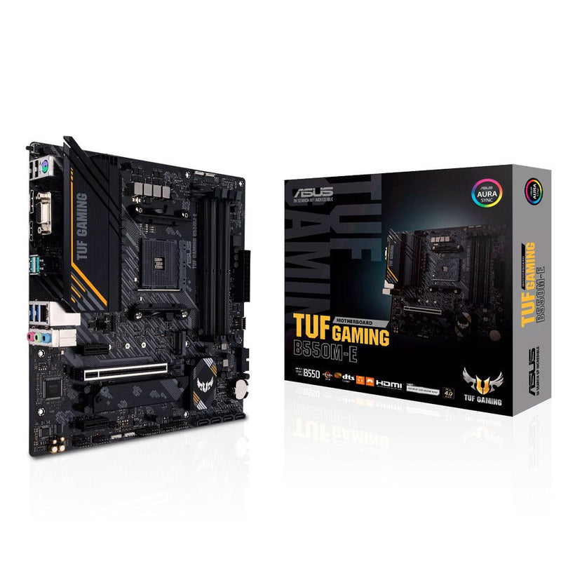 ASUS B550 TUF Gaming B550M - E AMD AM4 Micro - ATX Gaming Motherboard with Dual M.2 and USB - C - SWIFT PERIPHERALSTUF-GAMING-B550M-E