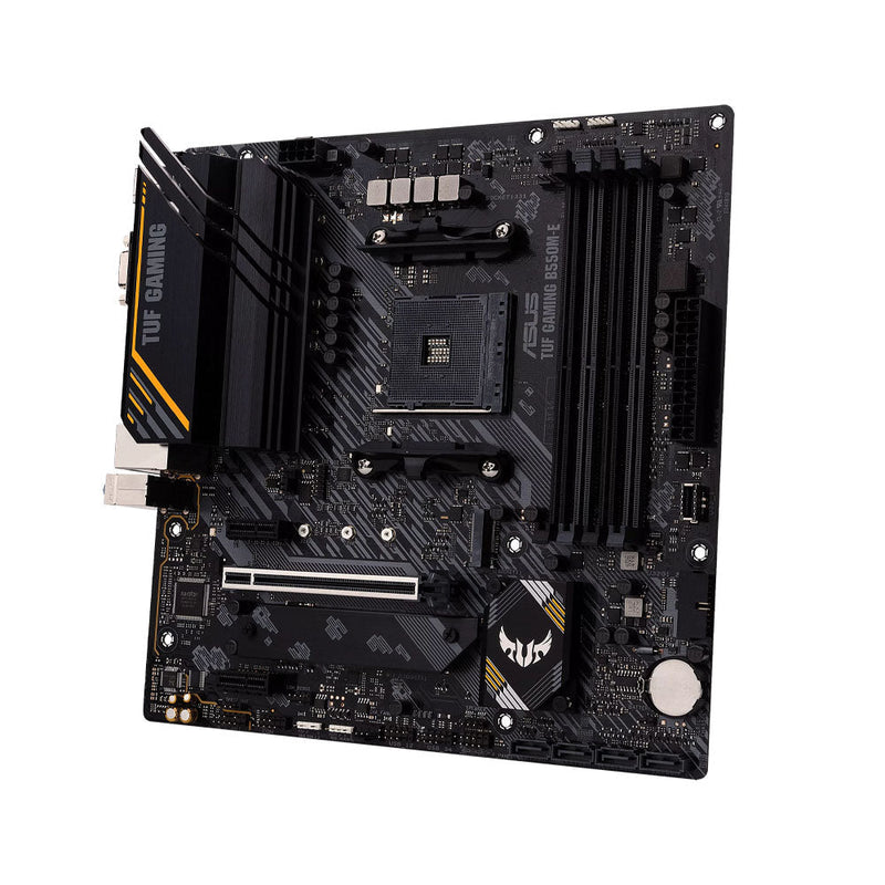 ASUS B550 TUF Gaming B550M - E AMD AM4 Micro - ATX Gaming Motherboard with Dual M.2 and USB - C - SWIFT PERIPHERALSTUF-GAMING-B550M-E