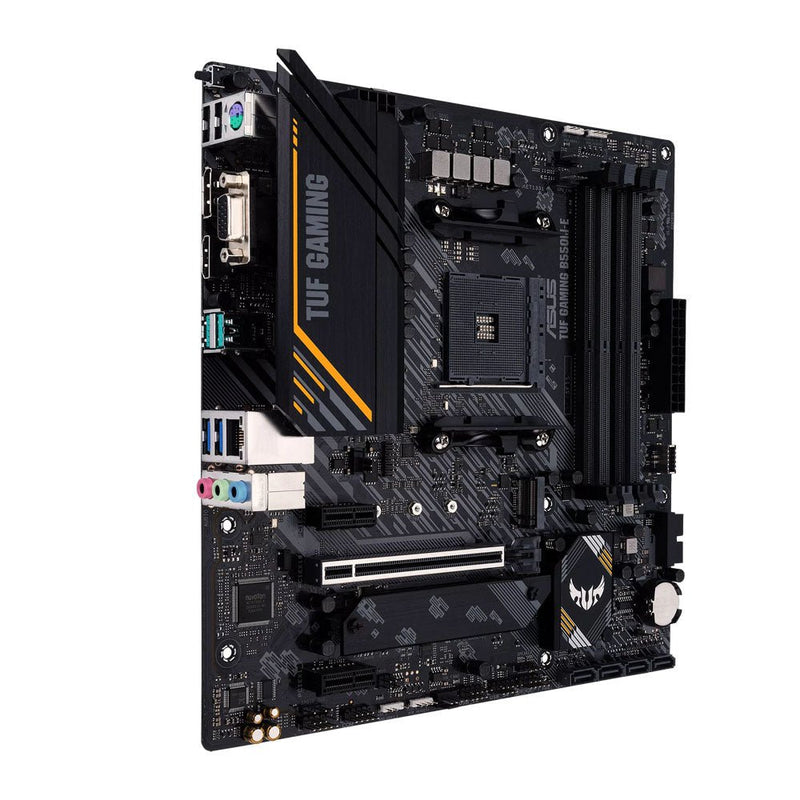 ASUS B550 TUF Gaming B550M - E AMD AM4 Micro - ATX Gaming Motherboard with Dual M.2 and USB - C - SWIFT PERIPHERALSTUF-GAMING-B550M-E