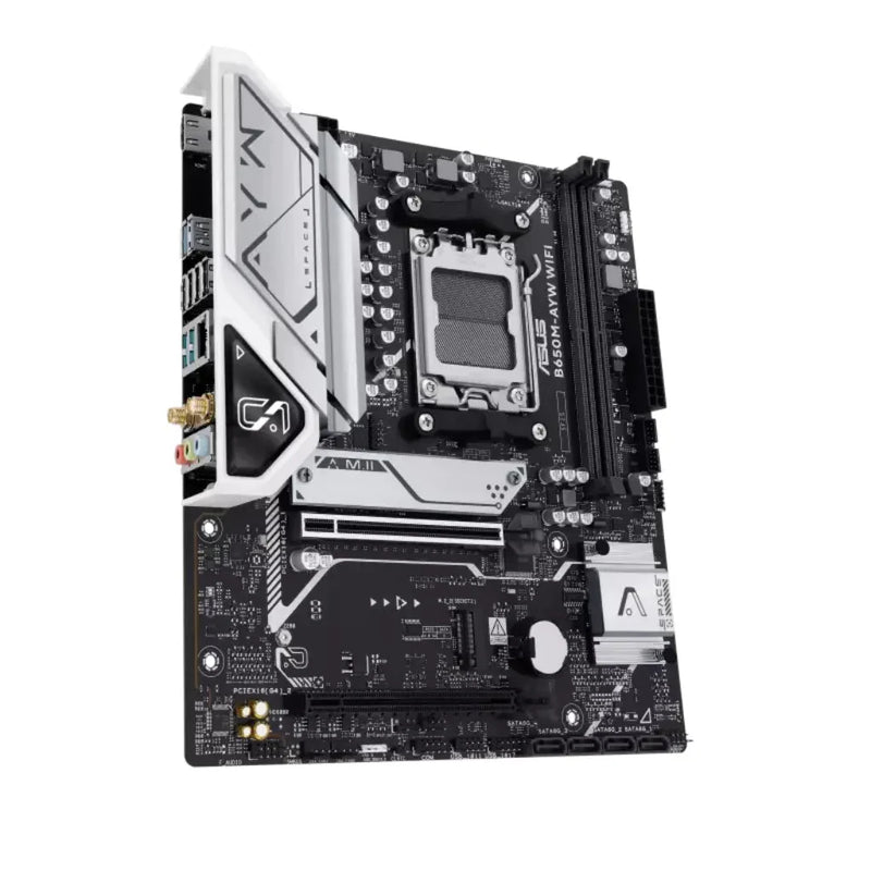 ASUS B650M‑AYW‑WIFI B650 AM5 Micro ATX DDR5 Motherboard with Wi‑Fi 6 - SWIFT PERIPHERALSASUS-B650M-AYW-WIFI