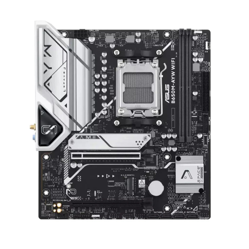 ASUS B650M‑AYW‑WIFI B650 AM5 Micro ATX DDR5 Motherboard with Wi‑Fi 6 - SWIFT PERIPHERALSASUS-B650M-AYW-WIFI