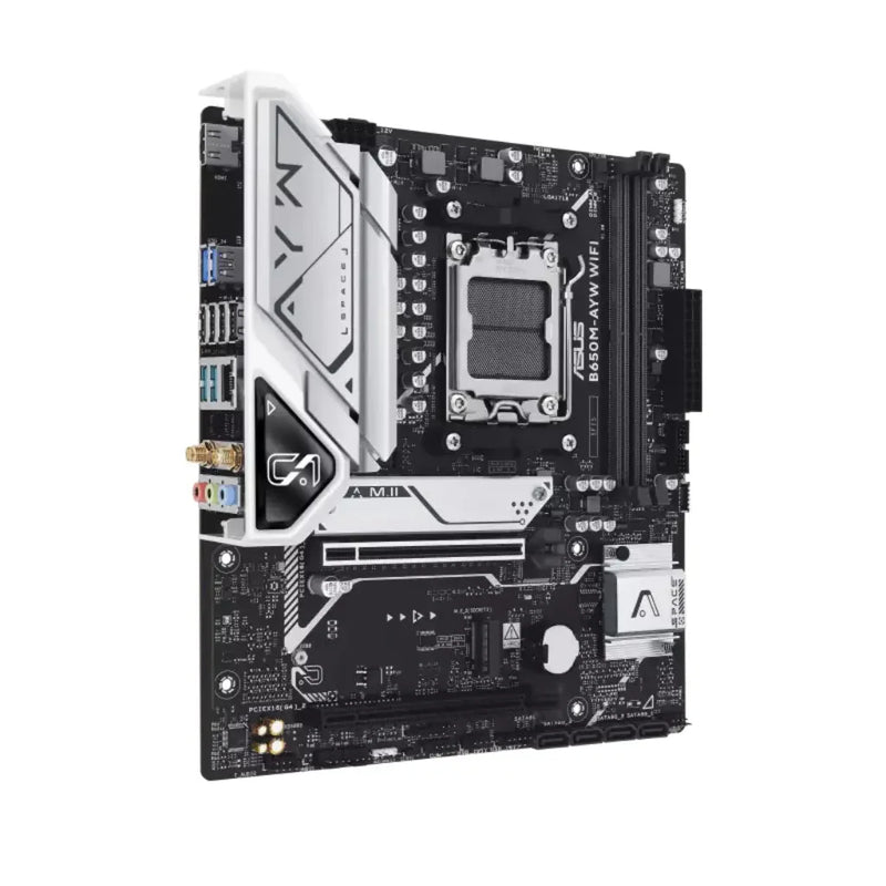 ASUS B650M‑AYW‑WIFI B650 AM5 Micro ATX DDR5 Motherboard with Wi‑Fi 6 - SWIFT PERIPHERALSASUS-B650M-AYW-WIFI