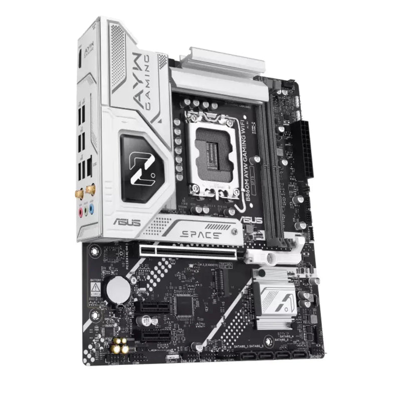 ASUS B860M AYW GAMING WIFI B860 LGA1851 DDR5 microATX WiFi 6 Motherboard - SWIFT PERIPHERALSASUS-B860M-AYW-WIFI