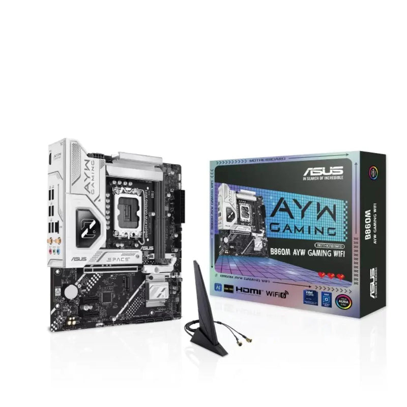ASUS B860M AYW GAMING WIFI B860 LGA1851 DDR5 microATX WiFi 6 Motherboard - SWIFT PERIPHERALSASUS-B860M-AYW-WIFI