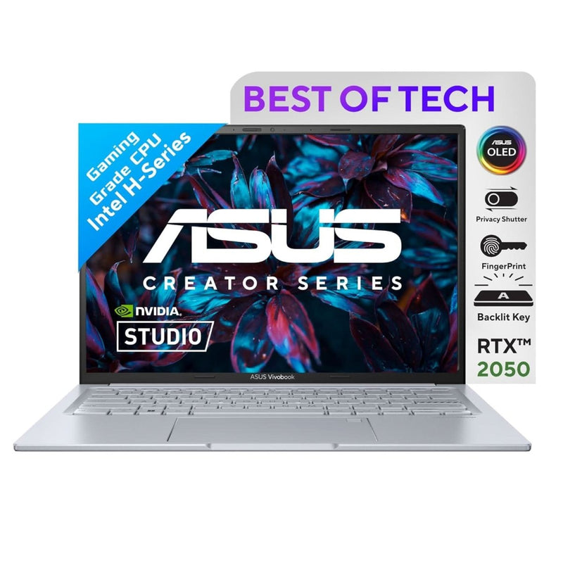 ASUS CREATOR SERIES VIVOBOOK 14X OLED (2023), INTEL CORE I7 - 12650H 12TH GEN, 14 INCH (35.56 CM) 2.8K 90HZ OLED, CREATOR/GAMING LAPTOP (16GB/1TB/4GB RTX 2050/WIN11/SILVER/1.4 KG), K3405ZFB - KM752WS - SWIFT PERIPHERALS90NB11H2-M006U0