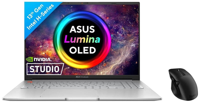 ASUS CREATOR SERIES VIVOBOOK PRO 16 OLED 2023, INTEL CORE I9 - 13900H 13TH GEN, 16.0 INCH INCH 3.2K 120HZ, LAPTOP (16GB/1TB SSD/NVIDIA GEFORCE RTX 4050) K6602VU - LZ952WS PROART MD300 MOUSE - SWIFT PERIPHERALS90NB1152-M001D0