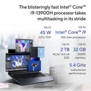 ASUS CREATOR SERIES VIVOBOOK PRO 16 OLED 2023, INTEL CORE I9 - 13900H 13TH GEN, 16.0 INCH INCH 3.2K 120HZ, LAPTOP (16GB/1TB SSD/NVIDIA GEFORCE RTX 4050) K6602VU - LZ952WS PROART MD300 MOUSE - SWIFT PERIPHERALS90NB1152-M001D0