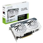ASUS Dual GeForce RTX 4060 8GB GDDR6 OC Edition Graphic Card (White) - SWIFT PERIPHERALSDUAL-RTX4060-O8G-W