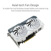 ASUS Dual GeForce RTX 4060 Ti OC White Edition 8GB GDDR6 128 - Bit Graphics Card - SWIFT PERIPHERALSDUAL-RTX4060TI-O8G-WHITE