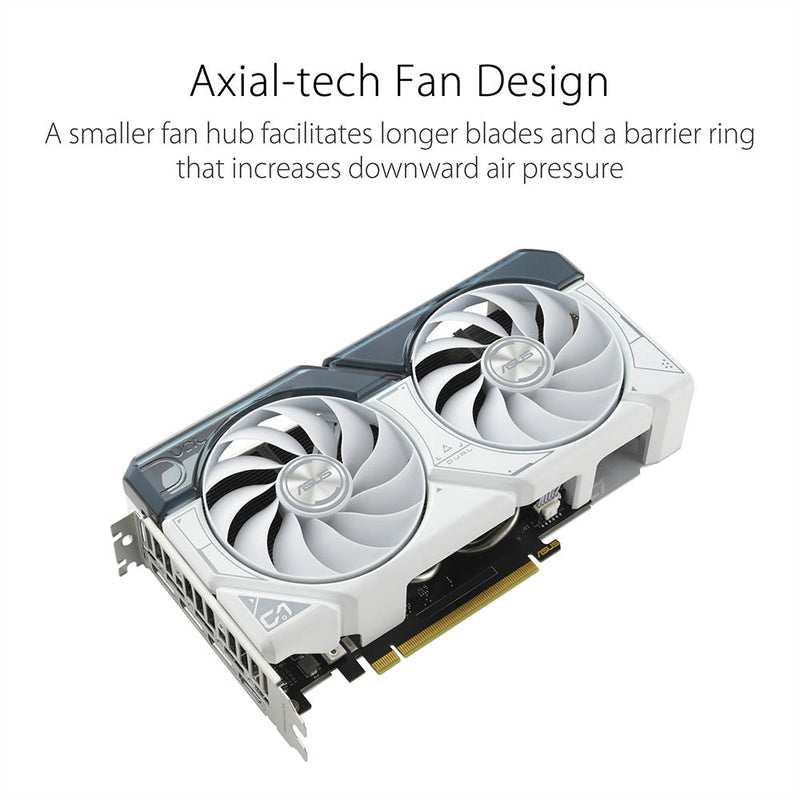 ASUS Dual GeForce RTX 4060 Ti OC White Edition 8GB GDDR6 128 - Bit Graphics Card - SWIFT PERIPHERALSDUAL-RTX4060TI-O8G-WHITE