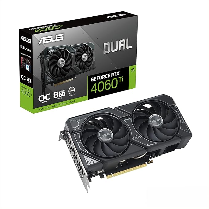 ASUS Dual GeForce RTX™ 4060 Ti White OC Edition 8GB GDDR6 Graphic Card - SWIFT PERIPHERALSDUAL-RTX4060TI-O8G