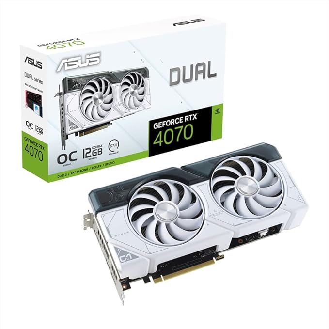 ASUS Dual GeForce RTX™ 4070 Super OC Edition 12GB GDDR6 Graphic Card - White - SWIFT PERIPHERALSDUAL-RTX4070S-O12G-WHITE