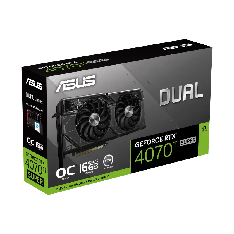 ASUS Dual GeForce RTX 4070 Ti SUPER OC Edition 16GB GDDR6X Graphic Card - SWIFT PERIPHERALSDUAL-RTX4070TIS-O16G