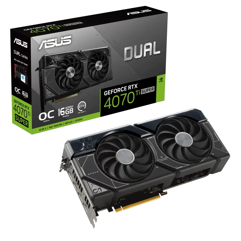 ASUS Dual GeForce RTX 4070 Ti SUPER OC Edition 16GB GDDR6X Graphic Card - SWIFT PERIPHERALSDUAL-RTX4070TIS-O16G
