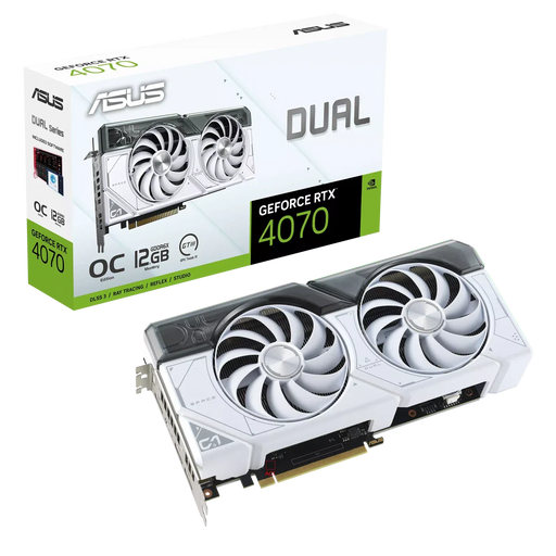 ASUS Dual GeForce RTX 4070 White OC 12GB GDDR6X 192 - Bit Graphics Card - SWIFT PERIPHERALSDUAL-RTX4070-O12G-WHITE