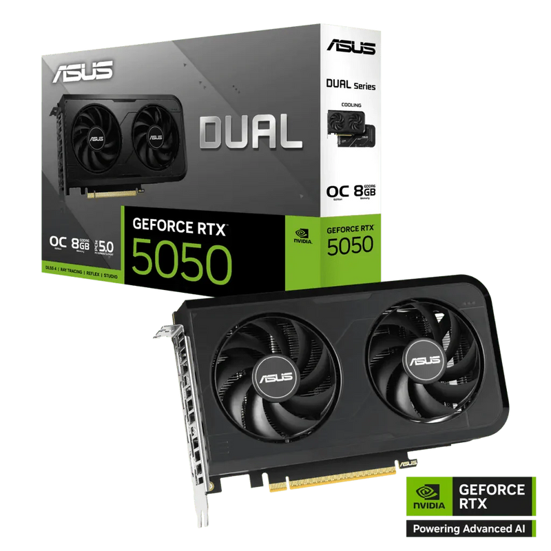 ASUS Dual GeForce RTX 5050 8GB GDDR6 OC Edition Graphics Card - SWIFT PERIPHERALSDUAL-RTX5050-O8G