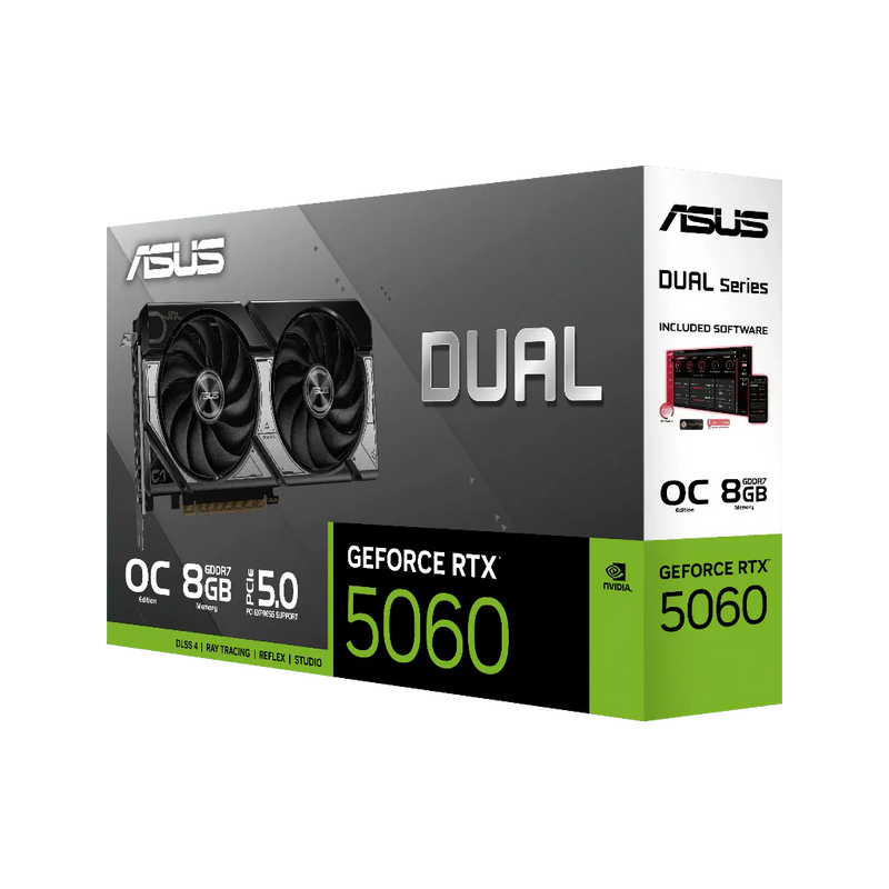 ASUS Dual GeForce RTX 5060 8GB OC GDDR7 Edition Graphics Card - SWIFT PERIPHERALSDUAL-RTX5060-O8G