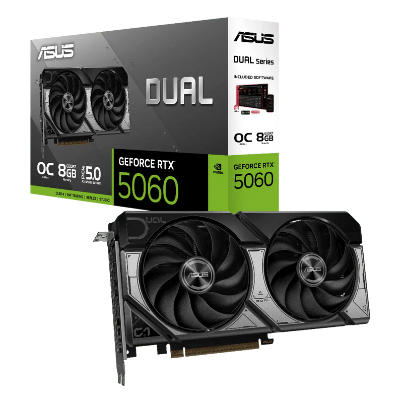 ASUS Dual GeForce RTX 5060 8GB OC GDDR7 Edition Graphics Card - SWIFT PERIPHERALSDUAL-RTX5060-O8G