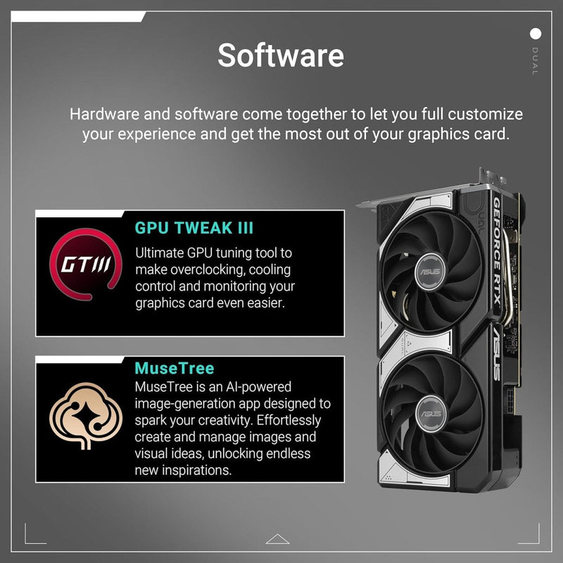 ASUS DUAL GEFORCE RTX 5060 TI 16GB GDDR7 OC EDITION - SWIFT PERIPHERALSGPU5060Ti-001