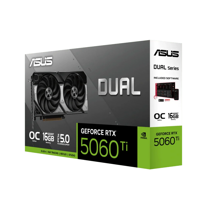 ASUS Dual GeForce RTX 5060 Ti 16GB GDDR7 OC Edition Graphics Card - SWIFT PERIPHERALSDUAL-RTX5060TI-O16G