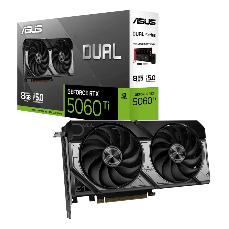 ASUS Dual GeForce RTX 5060 Ti 8GB GDDR7 Edition Graphics Card - SWIFT PERIPHERALSDUAL-RTX5060TI-8G