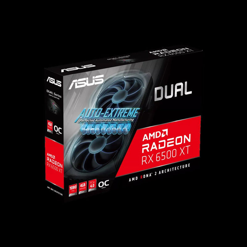 ASUS Dual Radeon RX6500 XT OC Edition 4GB GDDR6 64 - Bit Graphics Card - SWIFT PERIPHERALSDUAL-RX6500XT-O4G