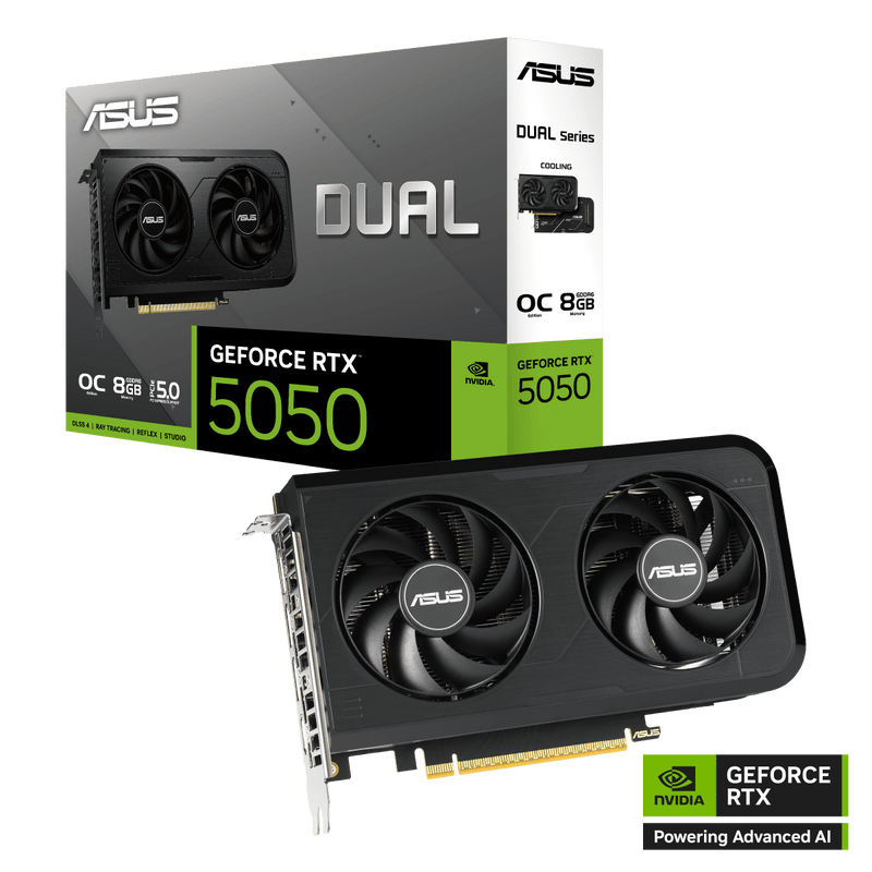 ASUS DUAL RTX 5050 8GB GDDR6 OC EDITION GRAPHICS CARD (DUAL - RTX5050 - O8G) - SWIFT PERIPHERALSAsus5050-02
