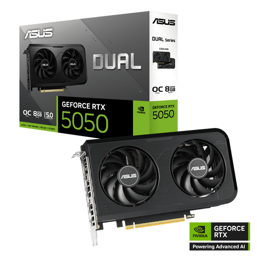 ASUS DUAL RTX 5050 8GB GDDR6 OC EDITION GRAPHICS CARD (DUAL - RTX5050 - O8G) - SWIFT PERIPHERALSAsus5050-02