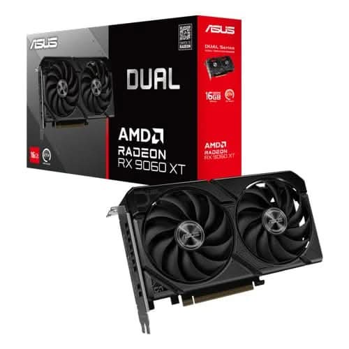 Asus Dual RX 9060 XT 16GB GDDR6 Graphics Card - SWIFT PERIPHERALS1096992