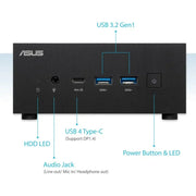 ASUS ExpertCenter PN53 AMD Ryzen 7 7730U Mini PC/Barebone with Wi - Fi 6E - SWIFT PERIPHERALS90MR0112-M000M0