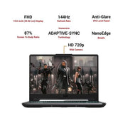 ASUS FX577ZE - HN056W [CI7 - 12700H 12TH GEN/16GB DDR4/512GB SSD/NO DVD/WIN11 HOME/15.6 INCH/4GB GRAPHICS RTX 3050TI/1 YEAR/SILVER] - SWIFT PERIPHERALS107771