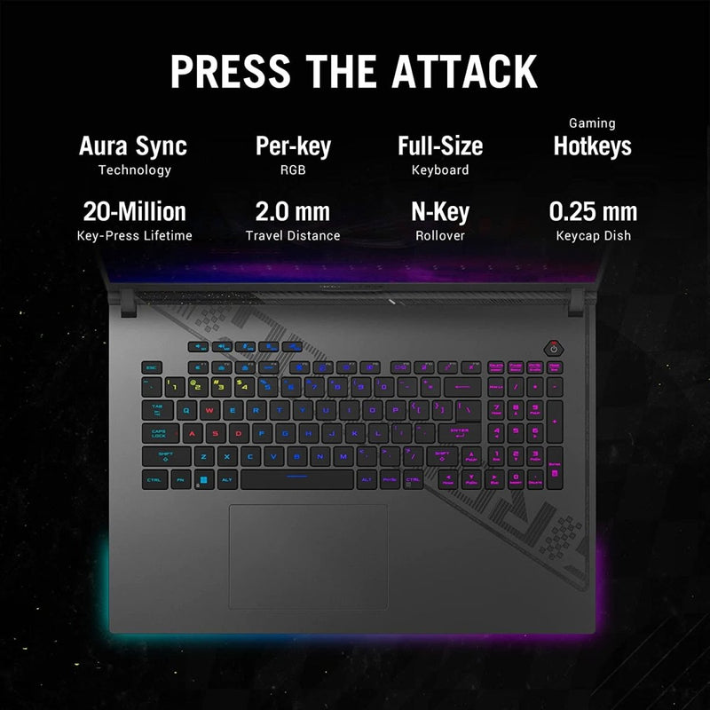 ASUS G814JV - N5063WS [CI7 - 13650HX 13TH GEN/16GB DDR5/1TB SSD/WIN11 HOME+MSO/18.0 INCH/8GB RTX 4060 GRAPHICS /1 YEAR(S)/GREY] - SWIFT PERIPHERALS1085429