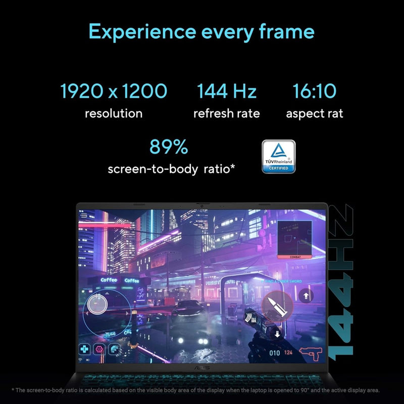 ASUS GAMING V16 V3607VH - RP037WS [CORE5 - 210H/16GB/512GB SSD/WIN11 HOME+MS24/16.0"/8GB - RTX5050 GRAPHICS/1 YEAR(S)/BLACK] - SWIFT PERIPHERALS1096343