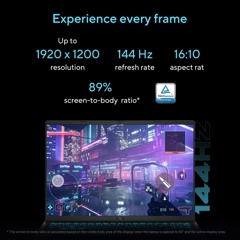 ASUS GAMING V16 V3607VU - RP275WS [CORE7 - 240H/16GB/512GB SSD/WIN11 HOME+MS24/16.0"/6GB - RTX4050 GRAPHICS/1 YEAR(S)/BLACK] - SWIFT PERIPHERALS1095027