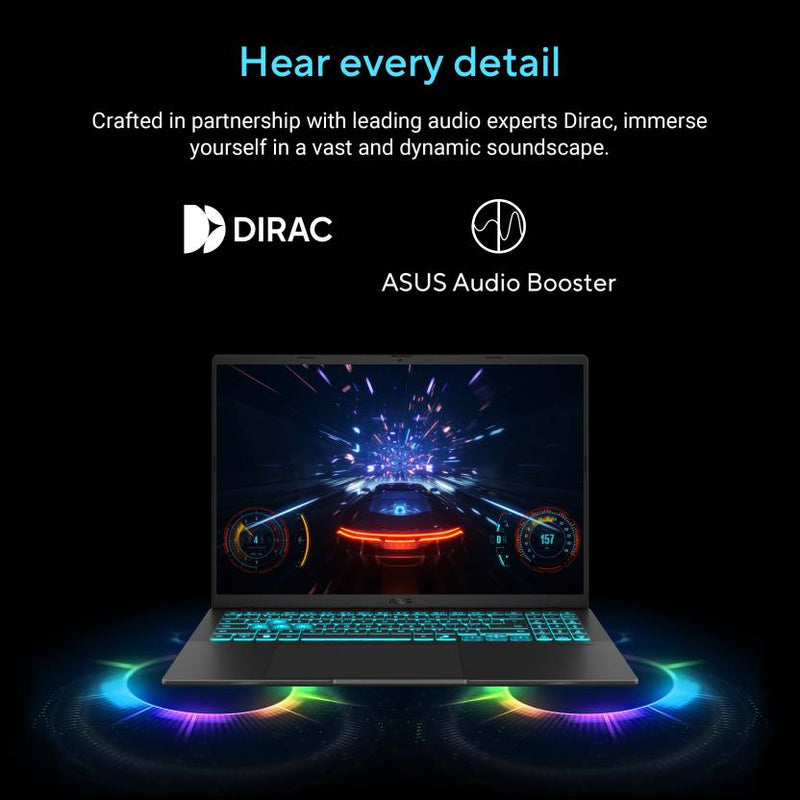 ASUS GAMING V16 V3607VU - RP550WS [CORE5 - 210H/16GB/512GB SSD/WIN11 HOME+MSO/16.0"/6GB - RTX4050 GRAPHICS/1 YEAR(S)/BLACK] - SWIFT PERIPHERALS1093386