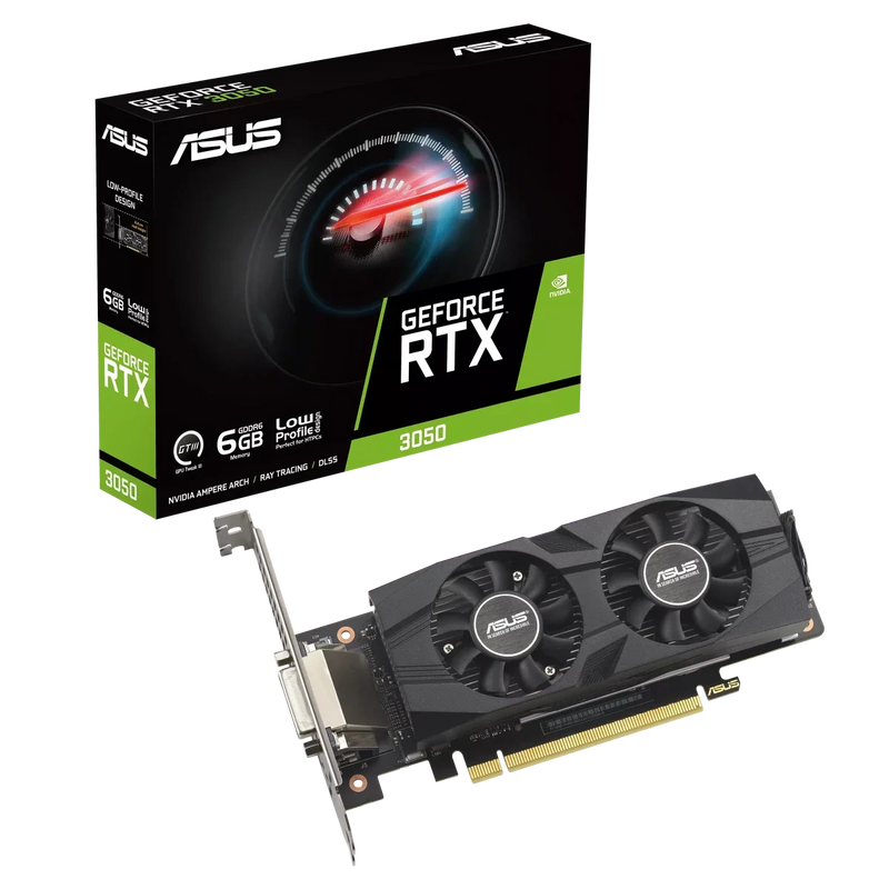 ASUS GEFORCE RTX 3050 LP BRK OC EDITION 6GB GDDR6 - SWIFT PERIPHERALS1093974