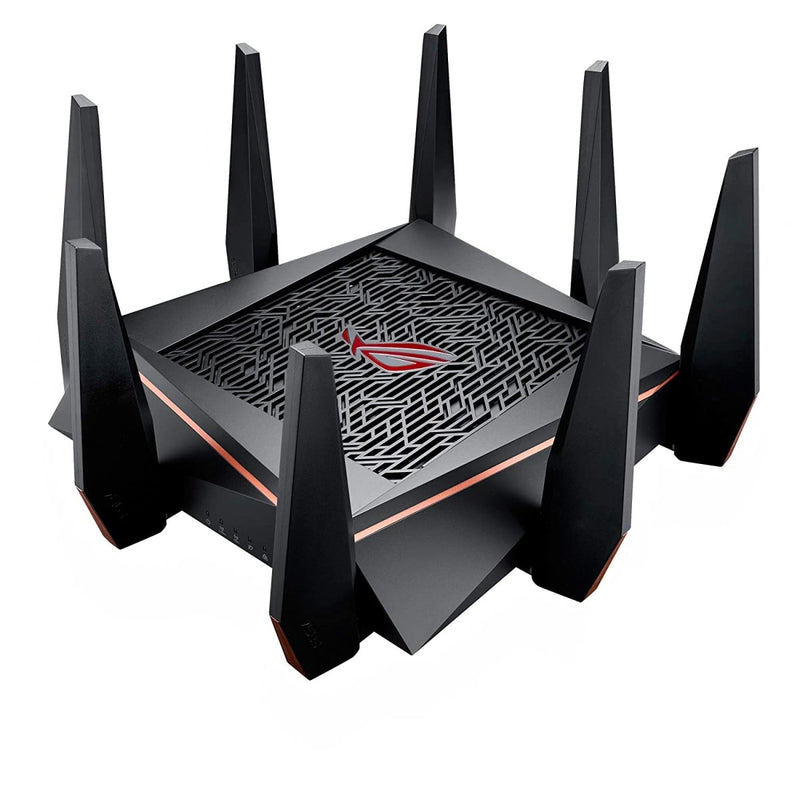 ASUS GT - AC5300 ROG Rapture Tri - band WiFi Gaming Router with Quad - Core Processor - SWIFT PERIPHERALSASUS-GT-AC5300