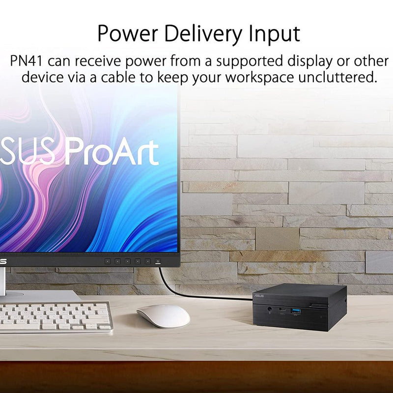 ASUS Mini PC PN41 with Intel Celeron N4500 Processor, Intel WiFi 6 and USB 3.2 Type - C [Without storage, Without Ram] - SWIFT PERIPHERALS90MR00I1-M00410