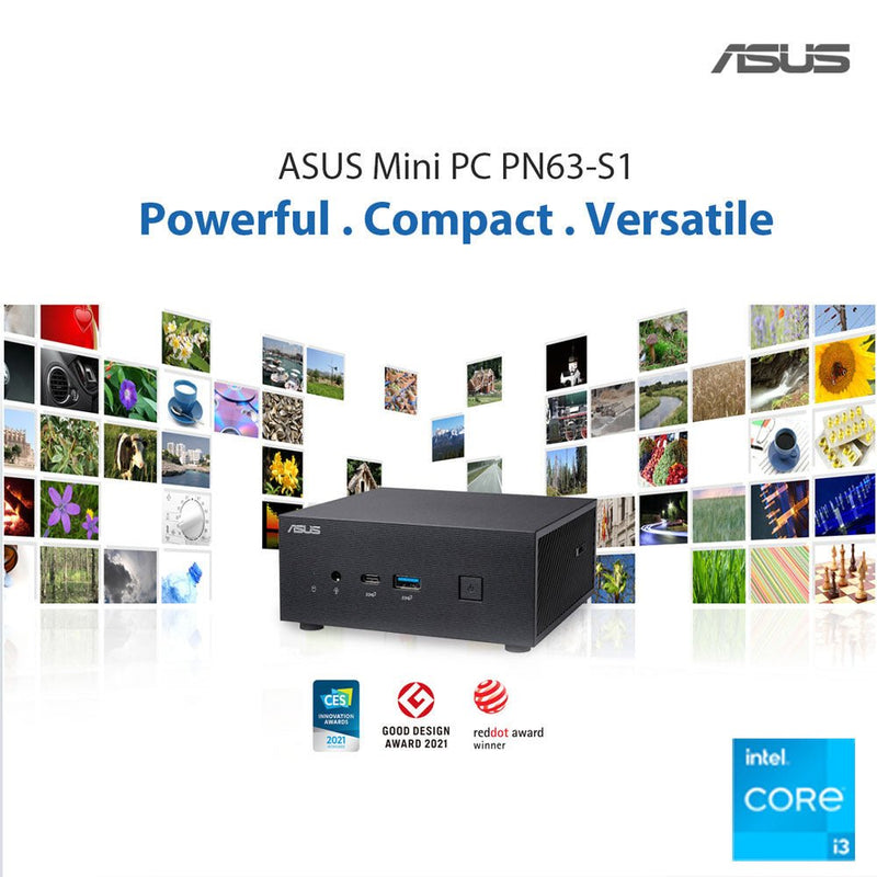 ASUS Mini PC PN63 - S1 with Intel Core i3 Processor with WIFI 6E and USB 3.1 Type - C (No Pre - Installed Storage and Memory) - SWIFT PERIPHERALS90MR00Q1-M001W0