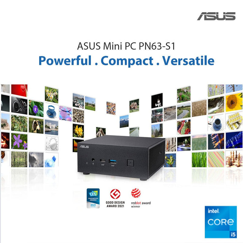 ASUS Mini PC PN63 - S1 with Intel Core i5 Processor with WIFI 6E and USB 3.1 Type - C (No Pre - Installed Storage and Memory) - SWIFT PERIPHERALS90MR00Q1-M001X0