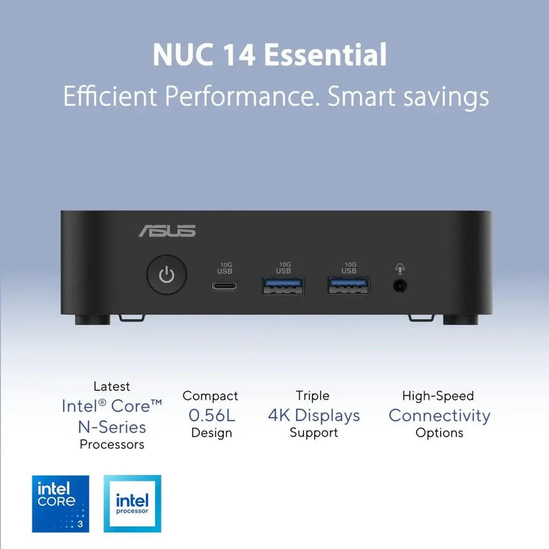 ASUS NUC 14 Essential Kit NUC14MNK Mini PC Intel N - Series Barebone - SWIFT PERIPHERALSNUC14MNK