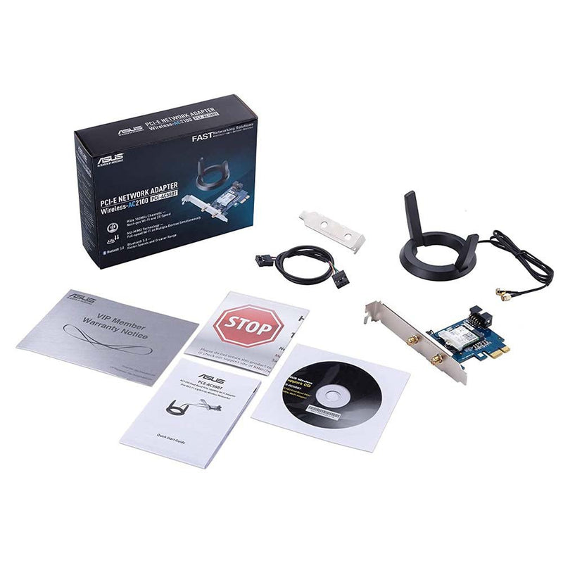 ASUS PCE - AC58BT AC2100 Dual - Band PCIe Wi - Fi Adapter with Bluetooth 5.0 - SWIFT PERIPHERALSASUS-PCE-AC58BT