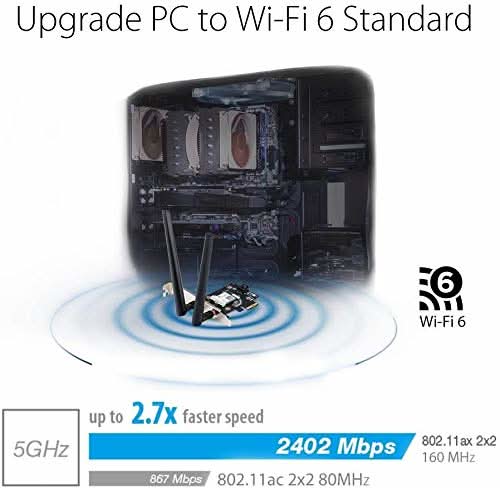 ASUS PCE - AX3000 DUAL BAND PCI - E WIFI 6 NETWORK SECURITY MU - MIMO - SWIFT PERIPHERALS101447